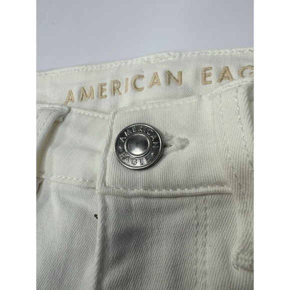 American Eagle Hi Rise Jegging White Distressed Jeans Women's 2 Next‎ Level - Picture 7 of 12